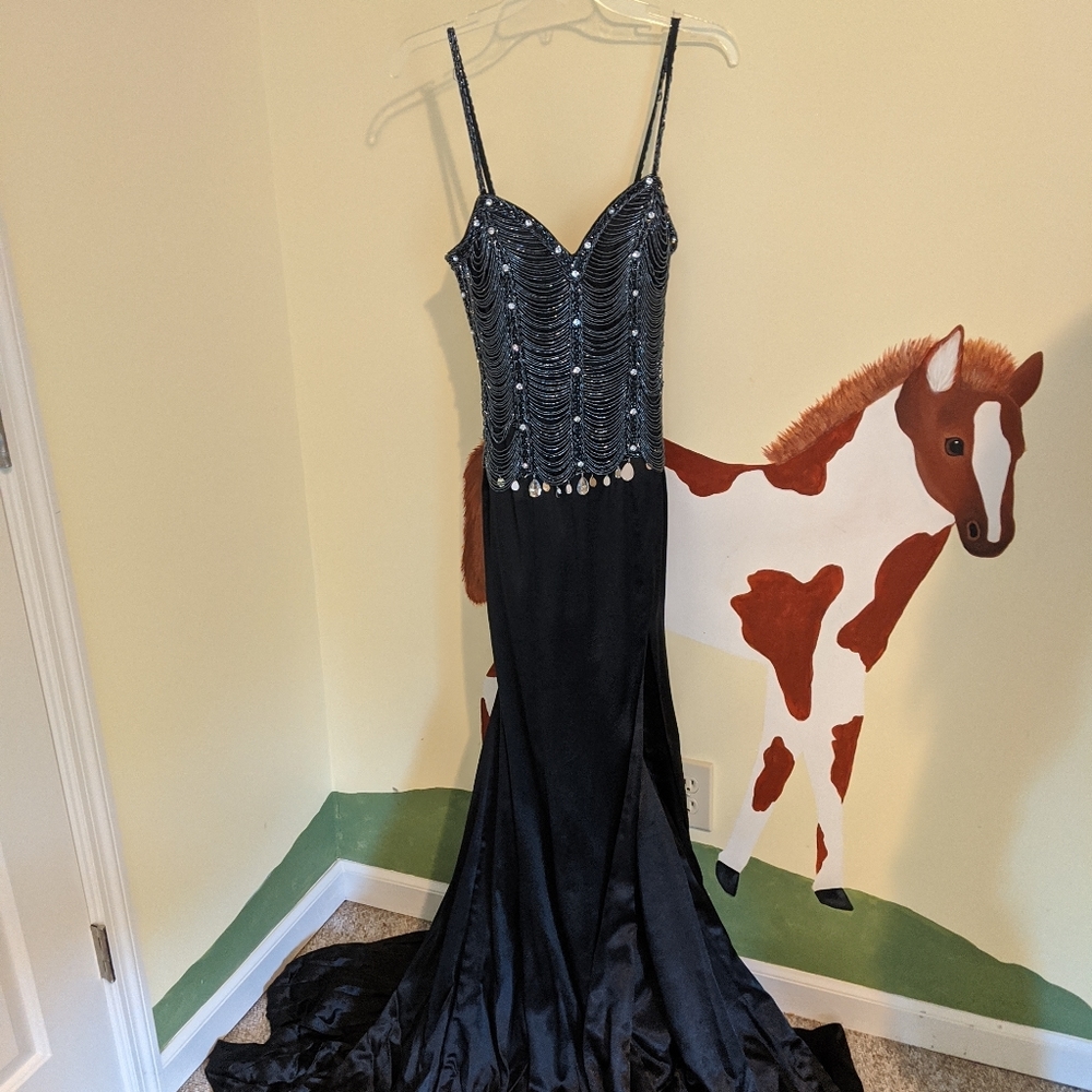 Heather French Henry Black Formal Dress